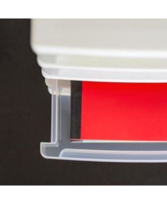 USA 2Pack 4 Drawers Plastic Clear View Desktop Storage Organizer