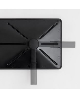 USA 2-tier Slim-sized Dish Rack with Drain Spout, Black