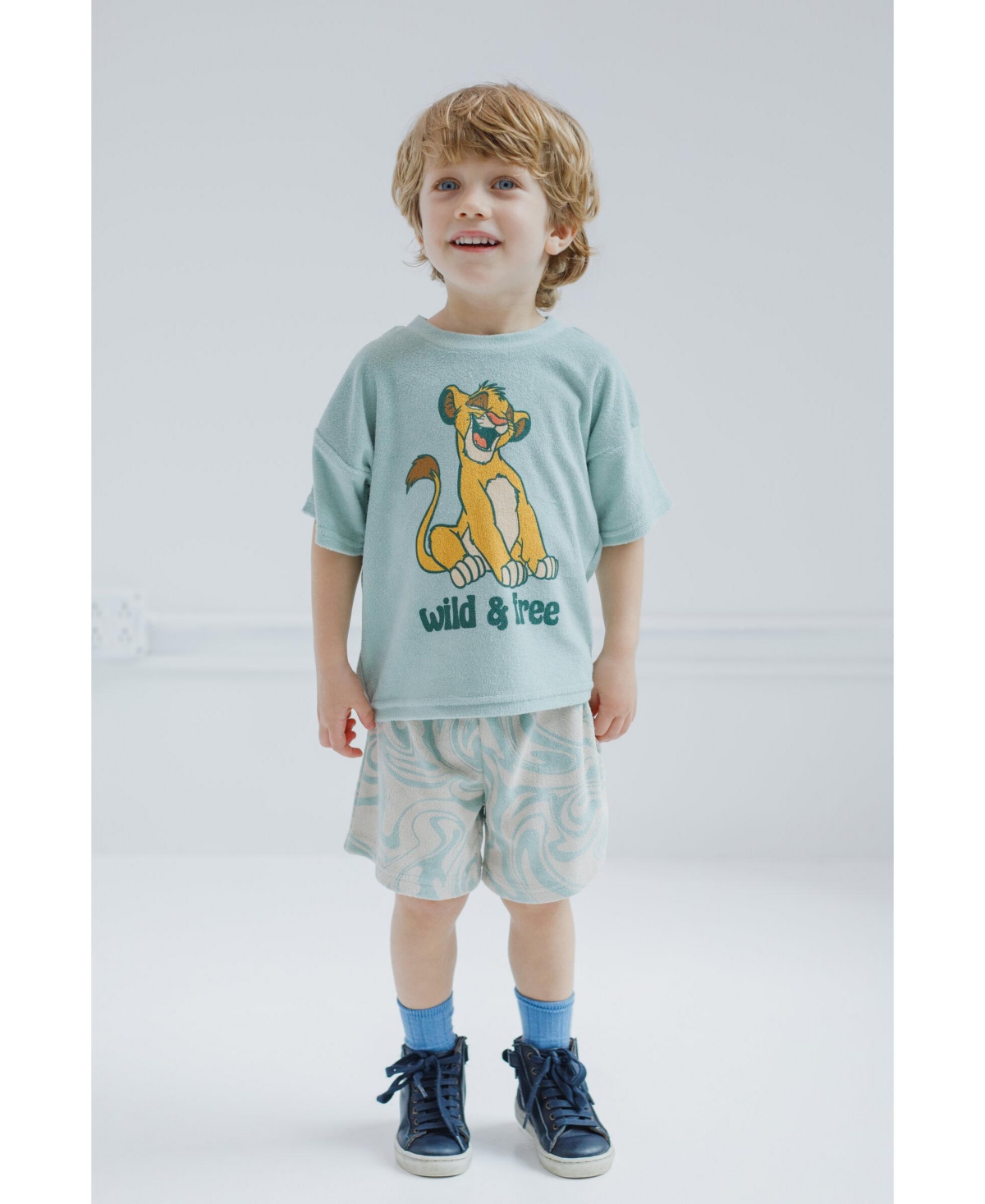 Disney Toddler Boys Lion King Mickey Mouse Cars T-Shirt and Shorts Outfit Set to (2T - 10-12)