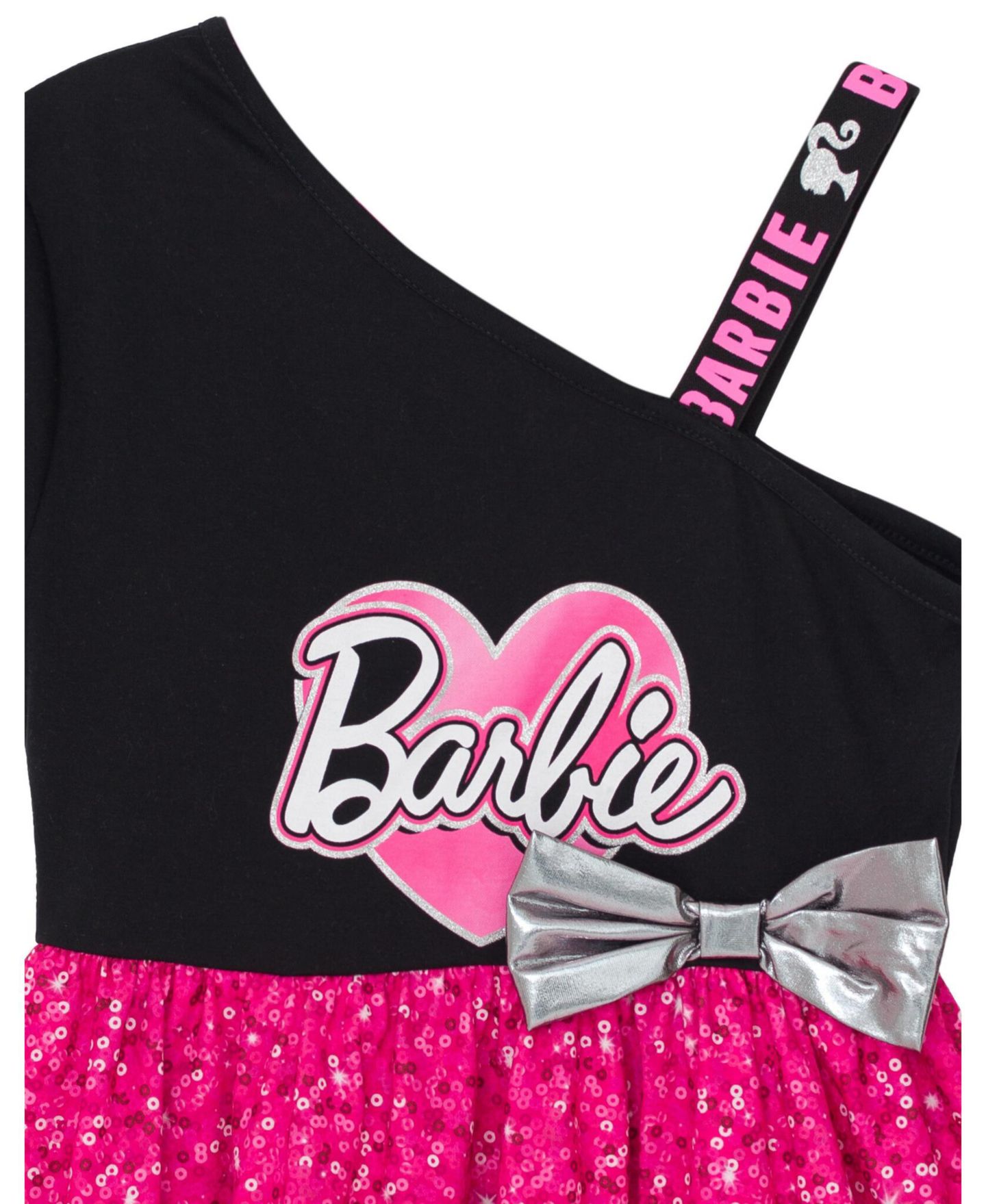 Платье Barbie Dress to для девочек, цвет: Розовый / Чёрный — фото 2