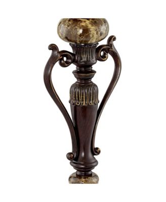 Amor Traditional Table Lamp 26" High Bronze Alabaster Champagne Glass Shade for Bedroom Living Room Bedside Nightstand Office Kids Home