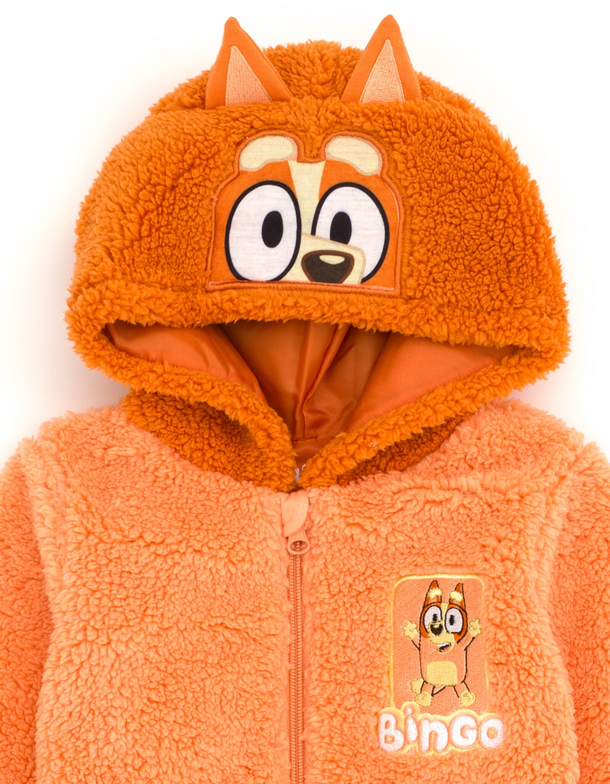 Bluey Toddler Boys Bingo Cozy Sherpa Zip Up Cosplay Hoodie