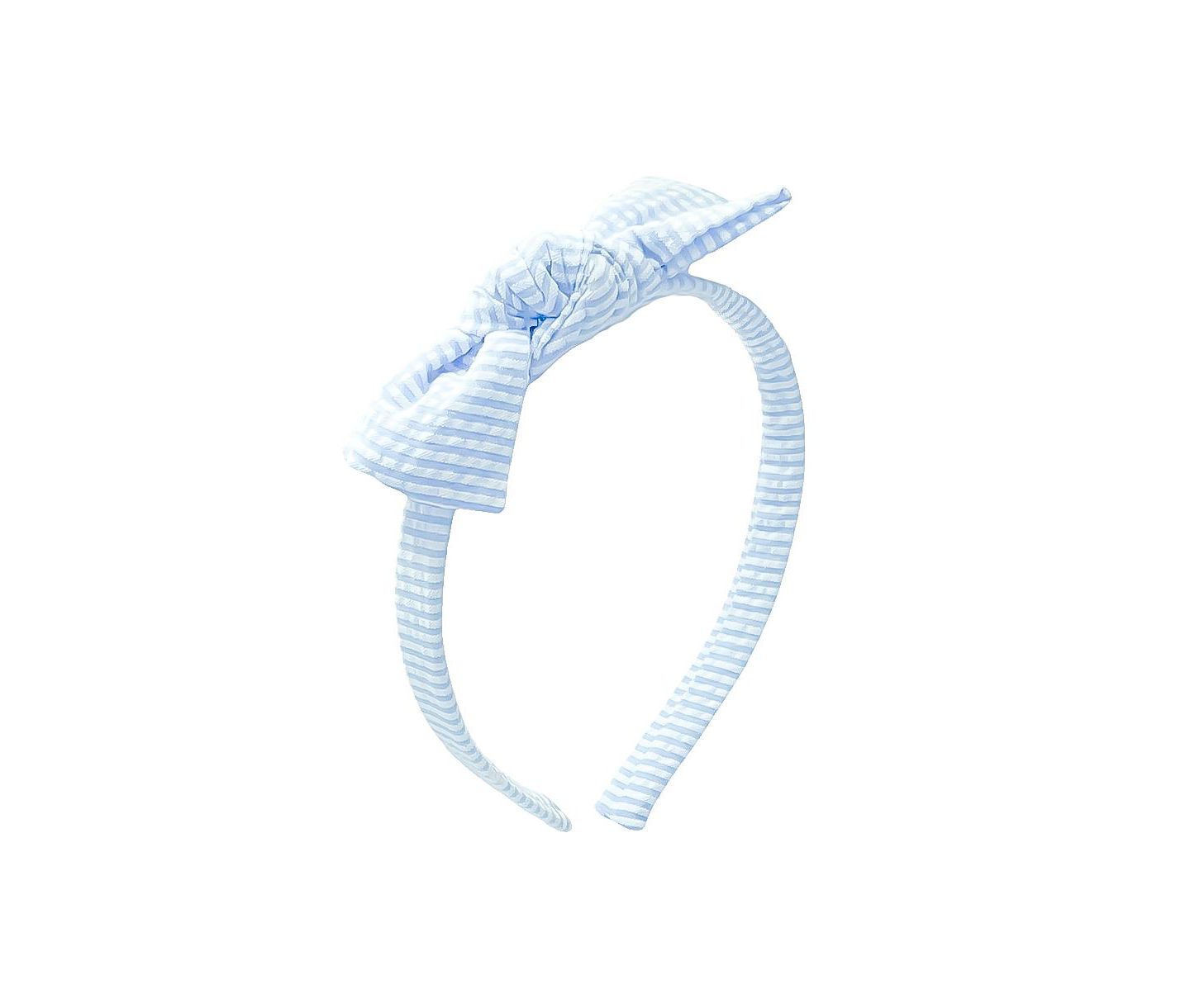 Аксессуары для волос Bits & Bows Seersucker Bow Headband для девочек, цвет: Синий — фото 1