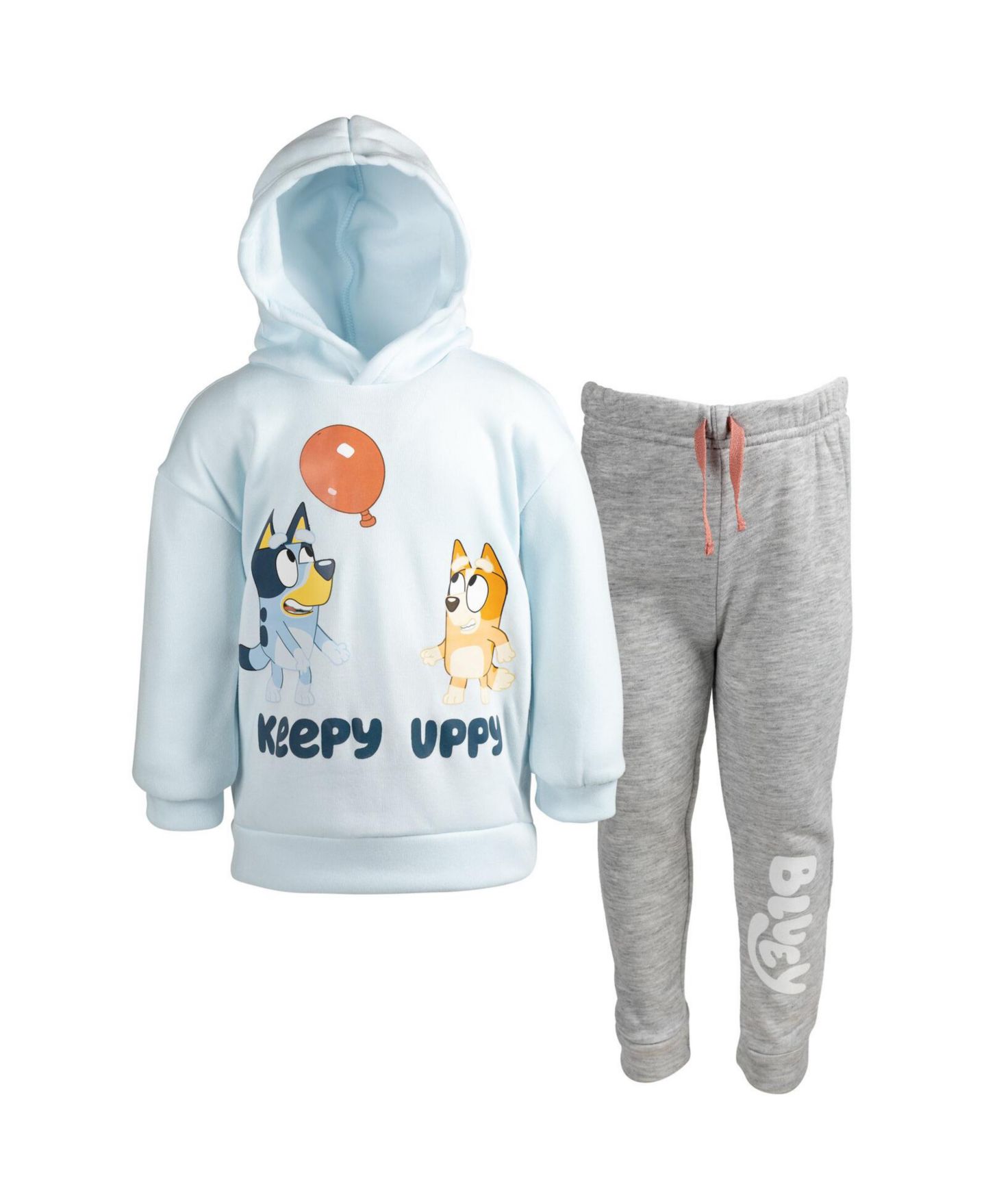Bluey Little Boys Fleece Pullover Hoodie and Pants Outfit Set, цвет: Синий / Серый — фото 1
