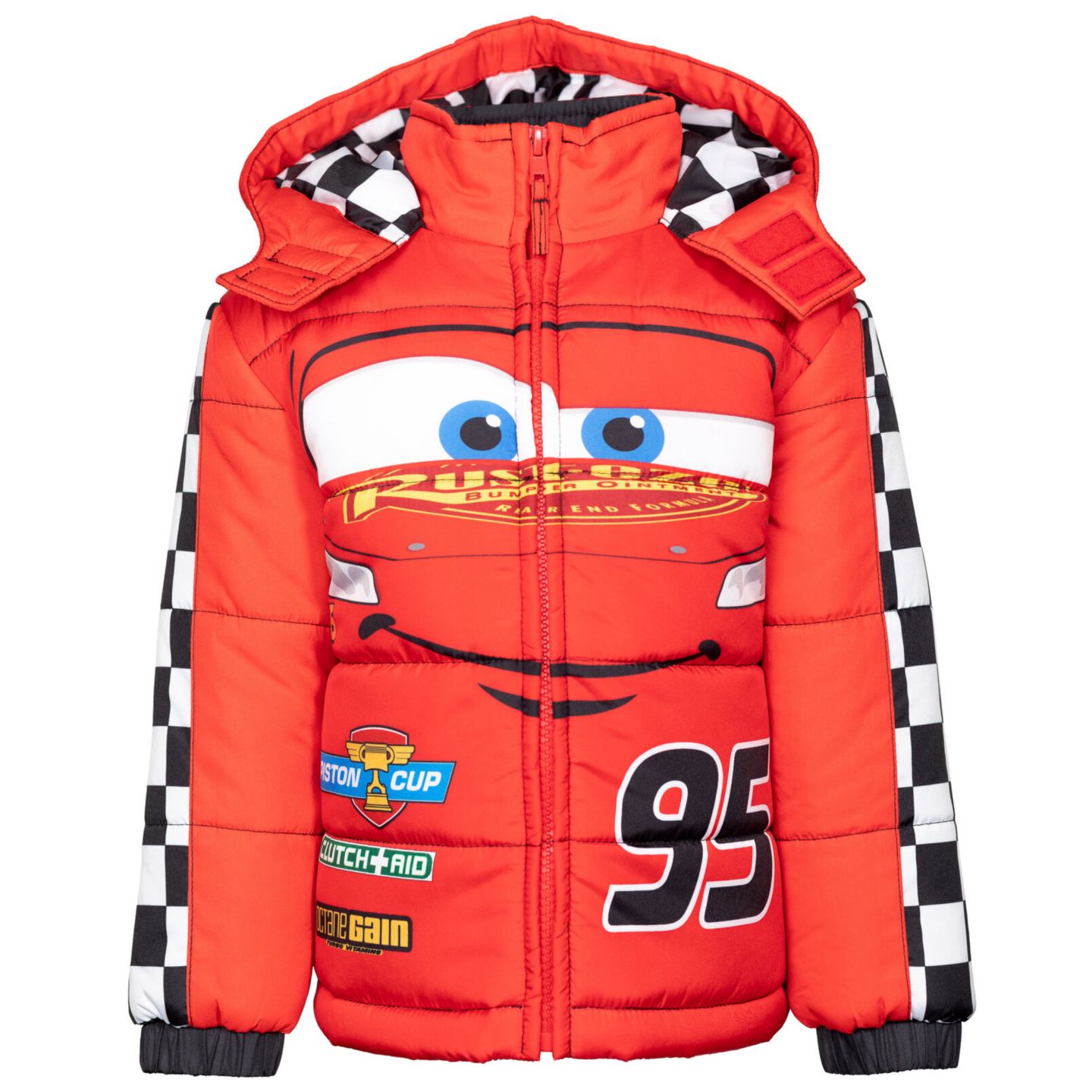 Куртка Cars Pixar Lightning McQueen Zip Up Winter Coat Puffer Jacket для мальчиков-малышей, цвет: Lightening Mcqueen — фото 8