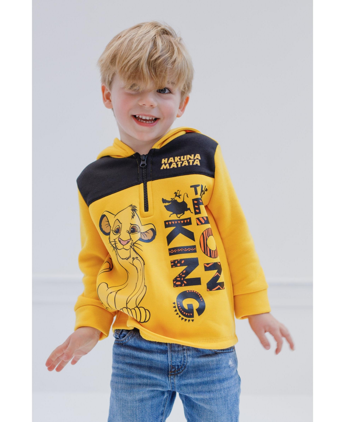 Disney Boys Fleece Half Zip Hoodie to (12 Months - 18-20)