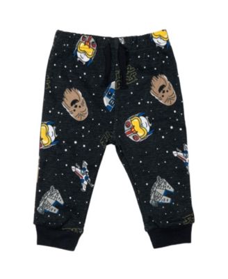 Baby Boys Darth Vader Stormtrooper C-3PO Chewbacca R2-D2 Yoda 2 Pack Jogger Pants Newborn to