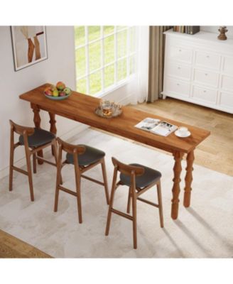 70.9-Inch Extra Long Console Table for Entryway, Narrow Sofa Table Behind Couch with Solid Wood Legs, Entry Accent Table