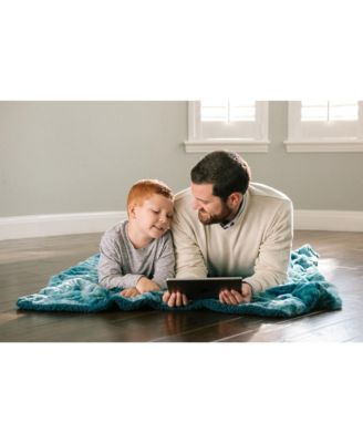 Premium Wolf Faux Fur & Sherpa Minky Reversible Blanket, Throw