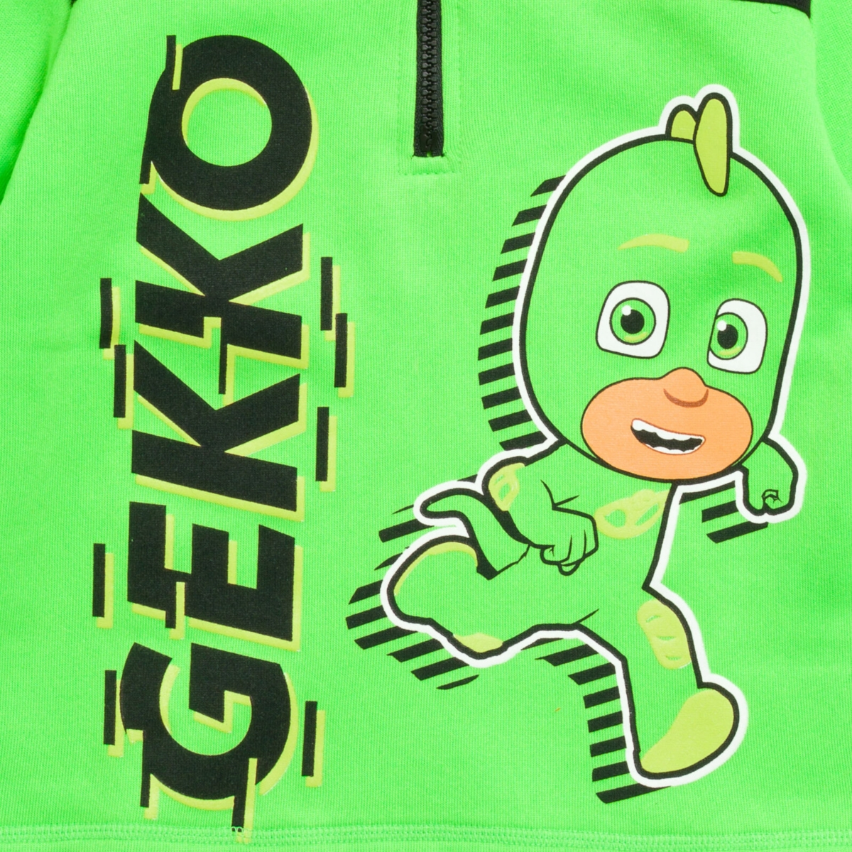 Pj Masks Boys CatboyOwlette Fleece Half Zip Hoodie to - Gekko, green