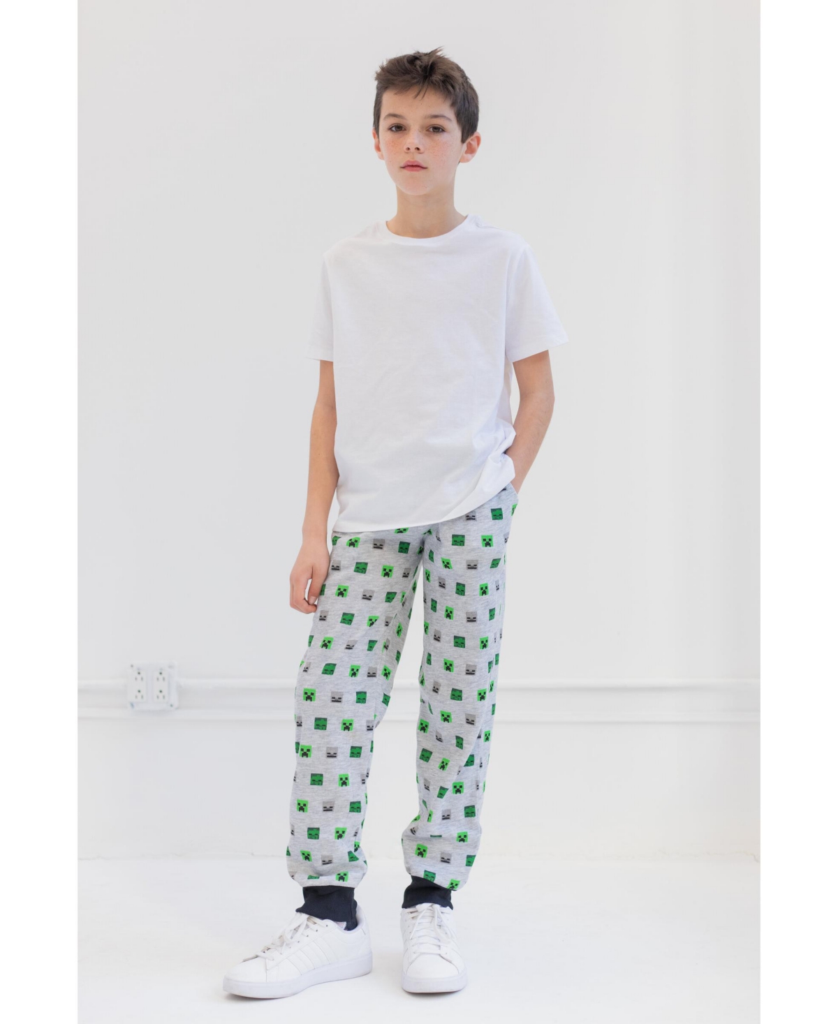 Minecraft Boys Fleece 2 Pack Jogger Pants to -/ green / grey