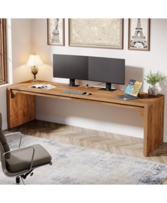 78.7 Inches Long Computer Desk, Wooden Extra Long Writing Desk Double Desk Workstation, 2 Person Desk for Home Office