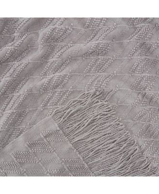 Premium Acrylic Knit Throw with Tassels, 50" x 65"