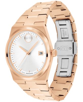 Women's Bold Quest Swiss Quartz Ionic Plated Rose Gold Steel Watch 35mm