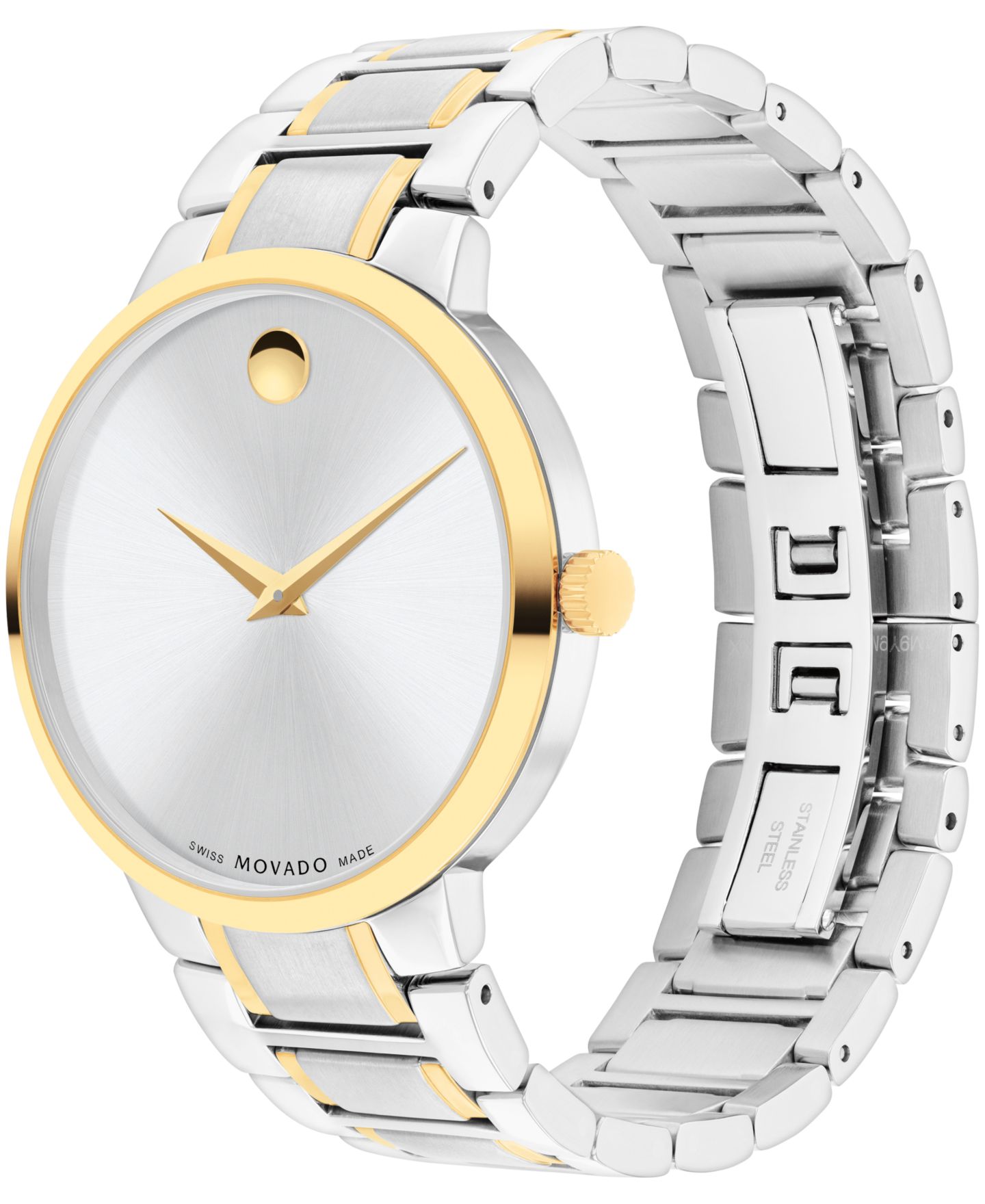 Мужские часы Movado Portfolio Swiss Quartz Stainless Steel Yellow Pvd Watch 40MM — фото 2