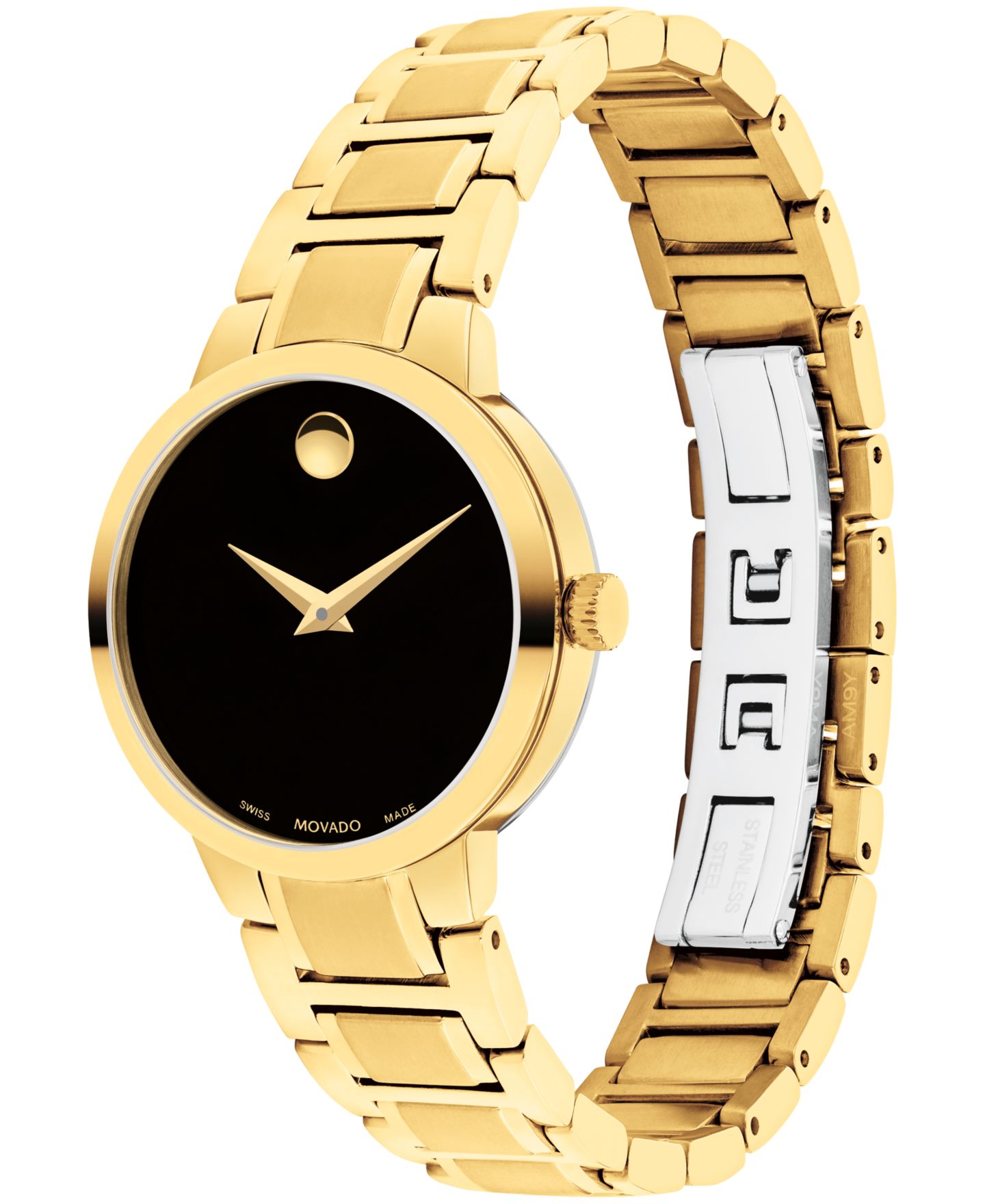 Женские часы Movado Portfolio Swiss Quartz Yellow Pvd Watch 28MM — фото 2
