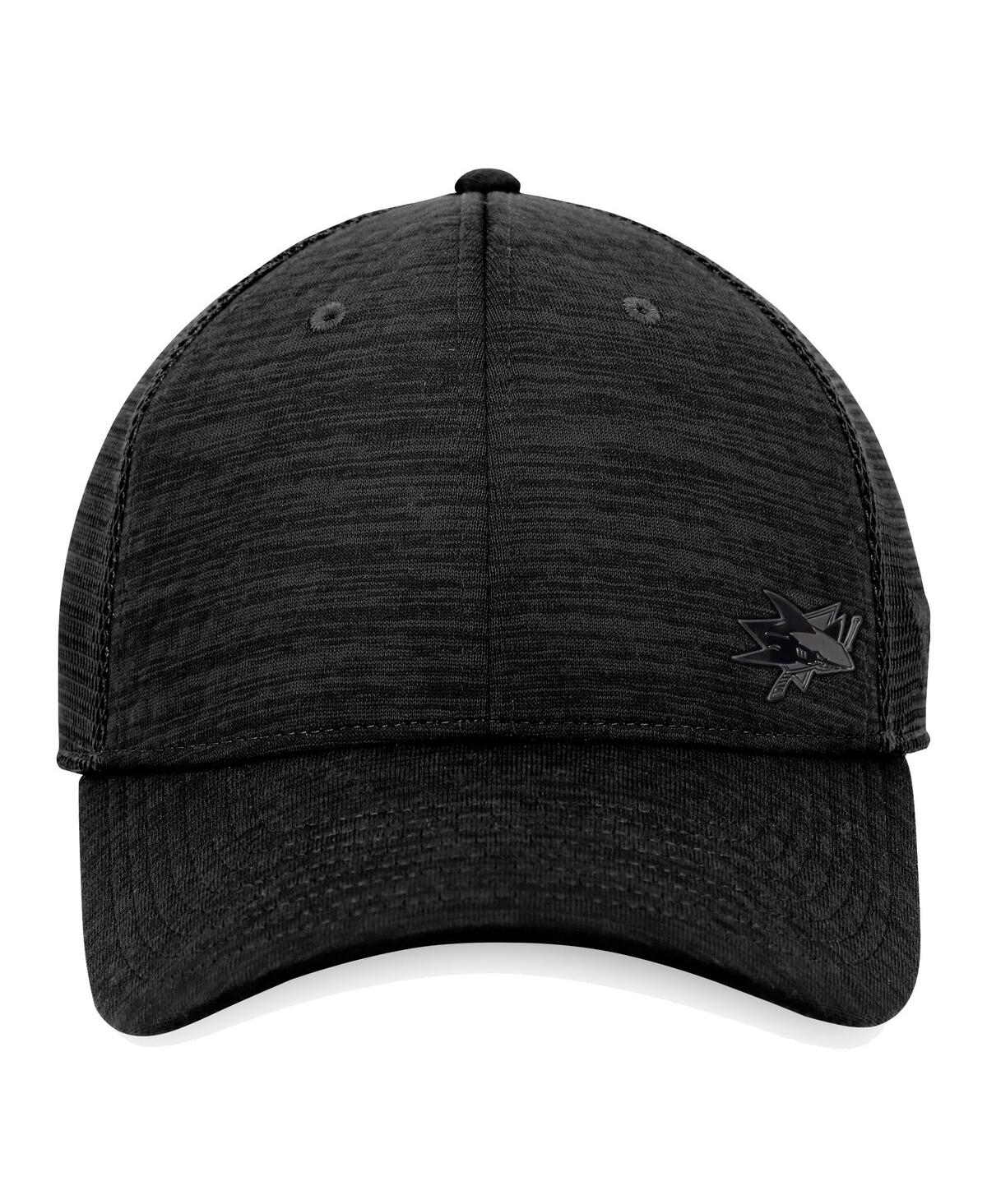 Fanatics Men'sSan Jose Sharks Authentic Pro Road Flex Hat - Black