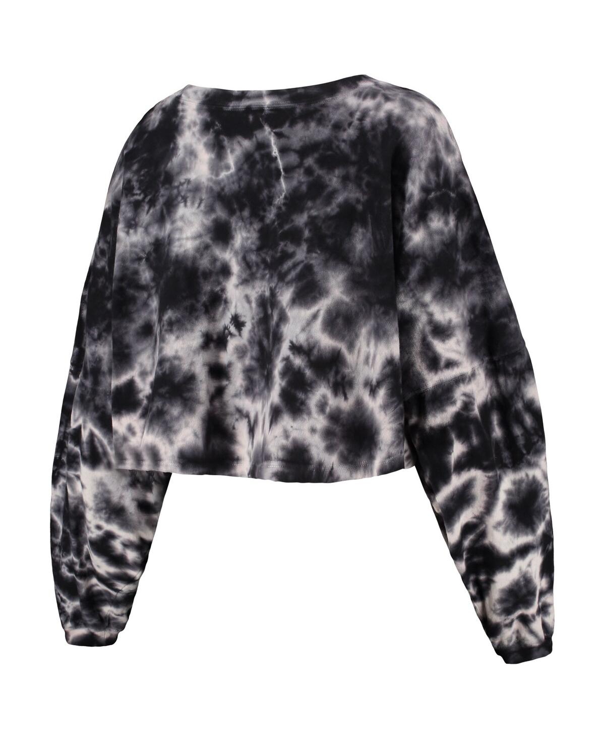 ZooZatz Women'sMinnesota United Fc Oversized Cloud-Dye Long Sleeve T-Shirt - Black
