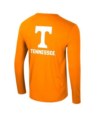 Men's Tennessee Orange Tennessee Volunteers Logo Lockup 3-Hit Active Blend Long Sleeve T-Shirt