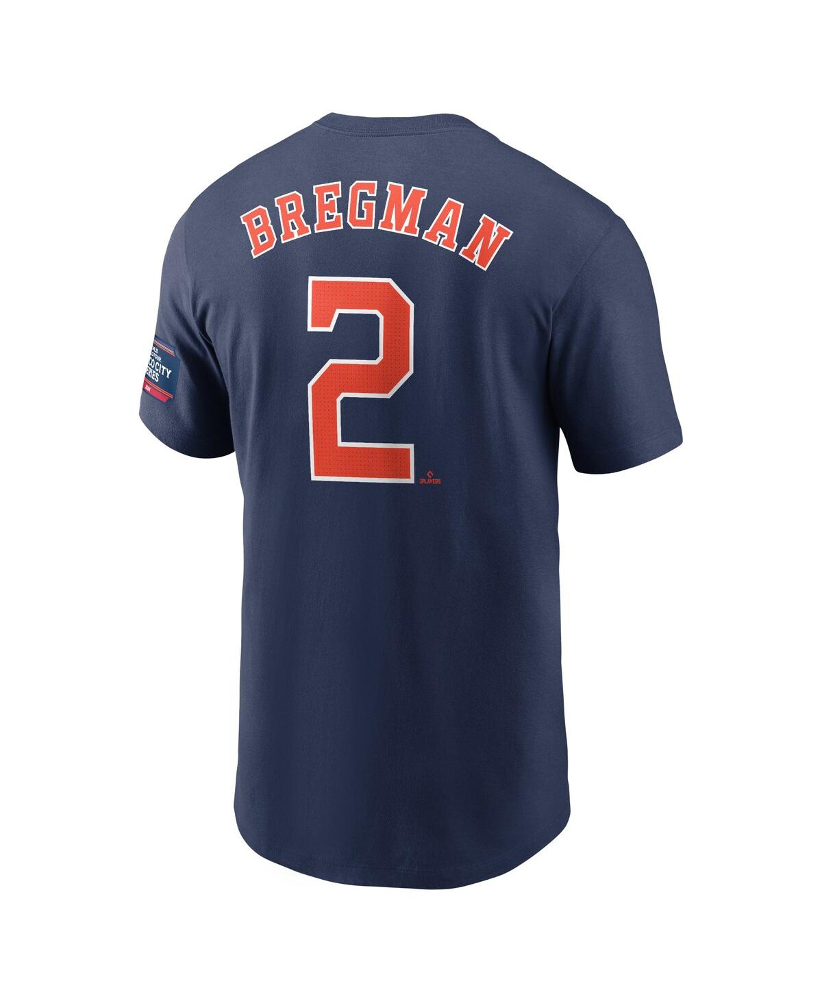 Nike Men's Alex BregmanHouston Astros 2024 Mlb World Tour Mexico City Series Name Number T-Shirt - Navy