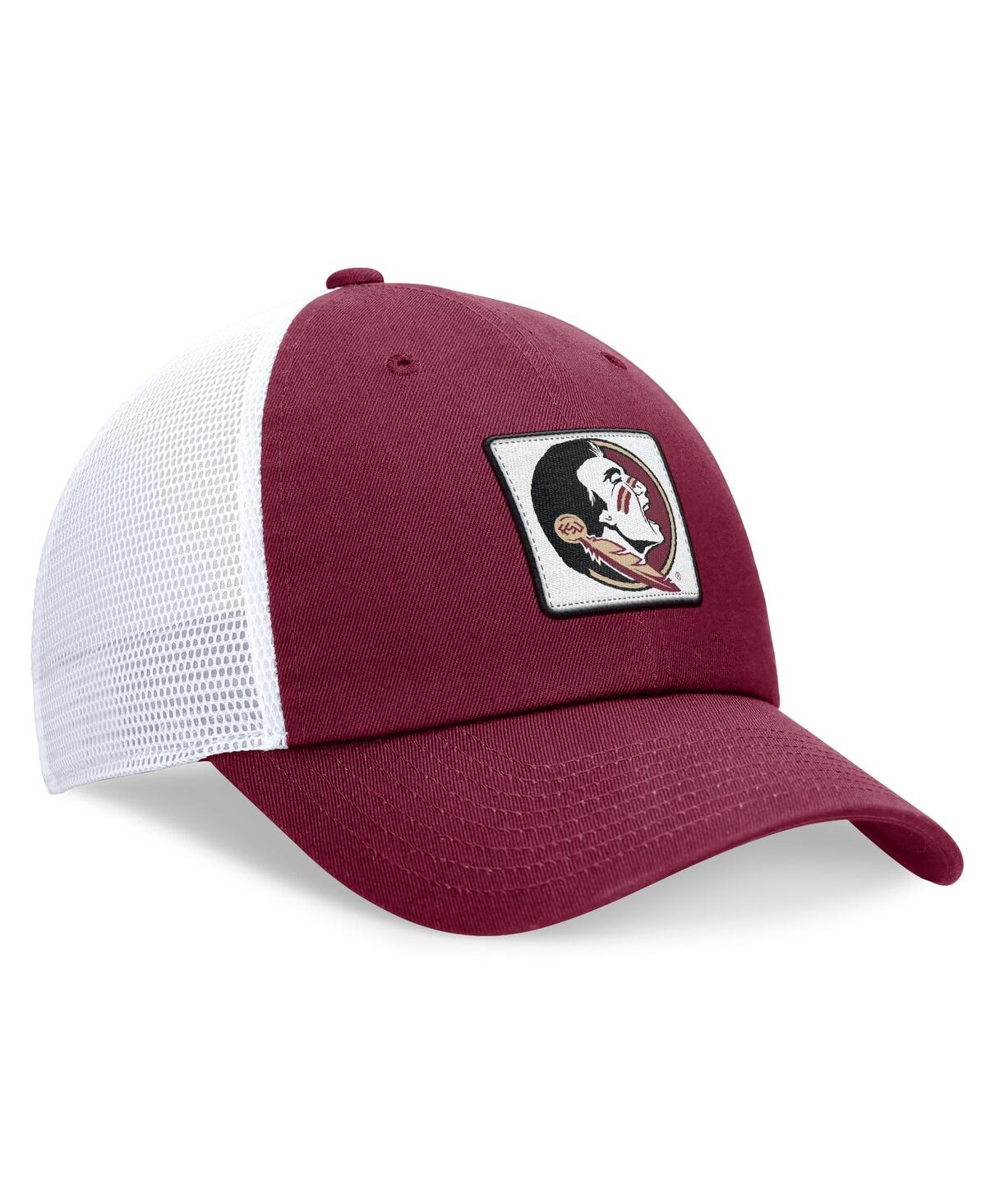 Nike Men's Garnet/white Florida State Seminoles Primetime Club Trucker Adjustable Hat In Garnet,white