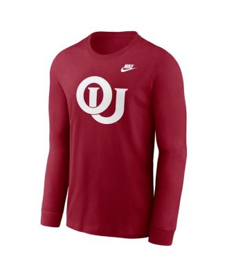 Men's Crimson Oklahoma Sooners Legacy Primary Logo Long Sleeve T-Shirt
