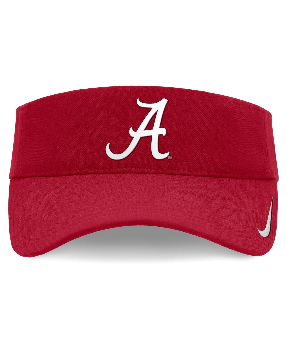 NIKE MEN'S CRIMSON ALABAMA CRIMSON TIDE ON-FIELD ACE PERFORMANCE ADJUSTABLE VISOR 