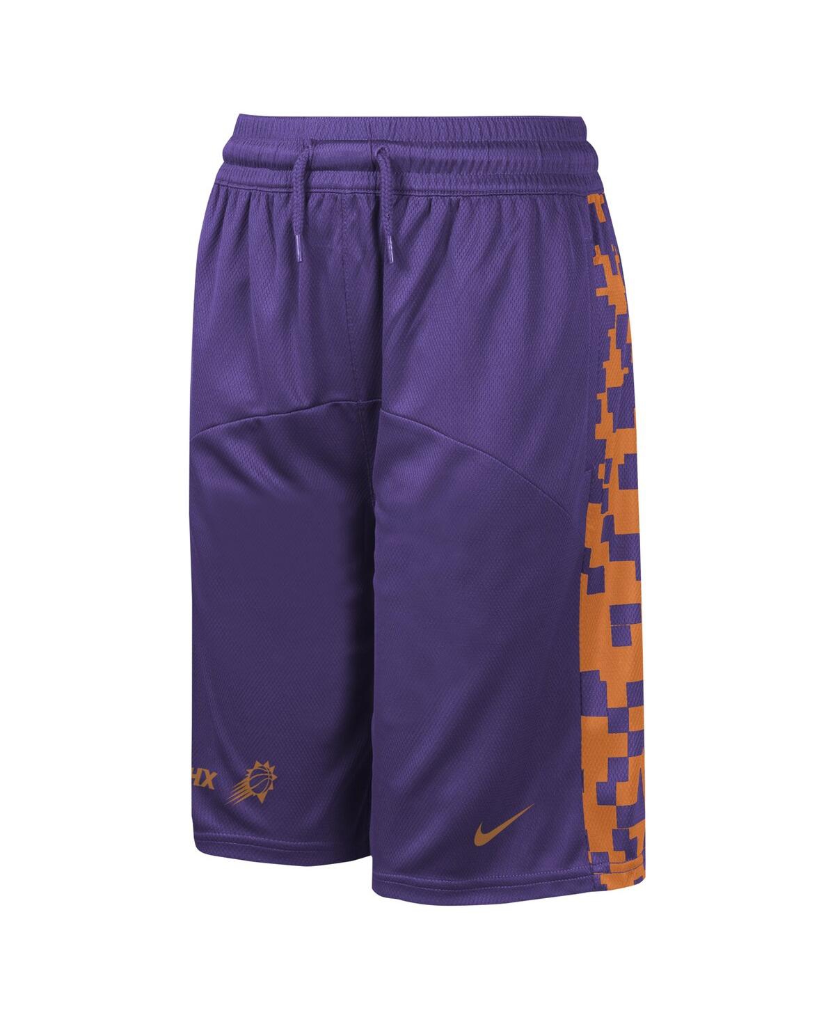 Nike Big Boys and GirlsPhoenix Suns Courtside Starting Five Team Shorts - Purple