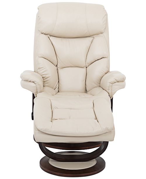 Furniture Aby Leather Recliner Chair & Ottoman Furniture Macy's