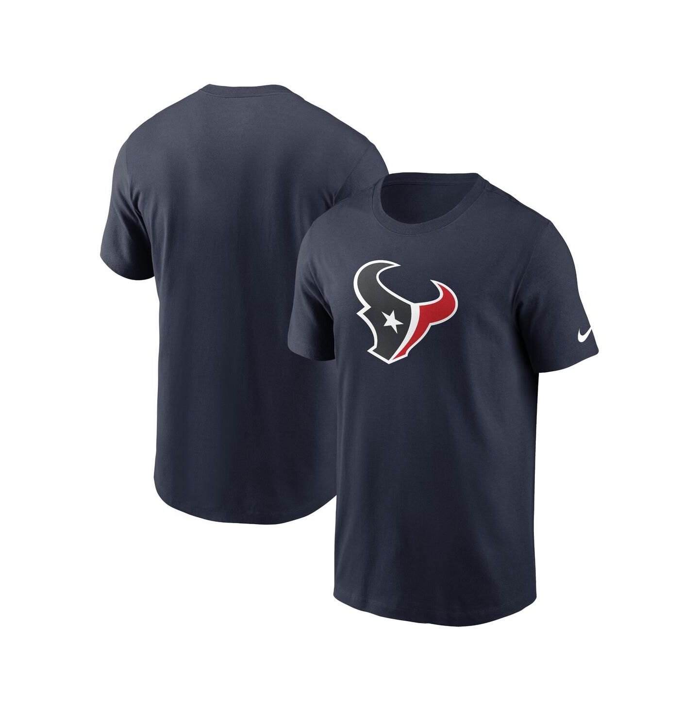 Мужская футболка Nike Navy Houston Texans Fan Gear Primary Logo — фото 1