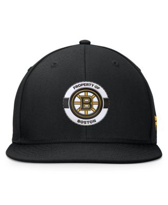 Men's Black Boston Bruins Authentic Pro Training Camp Snapback Hat