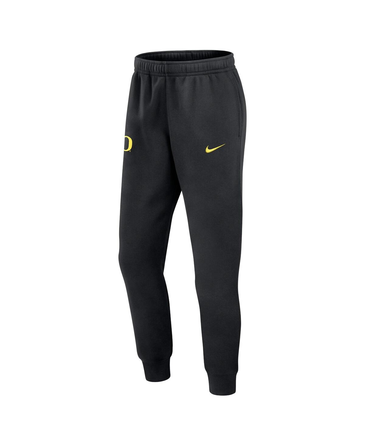 Nike Men s Black Oregon Ducks Sideline Club Fleece Joggers Black Yellow Smart Closet