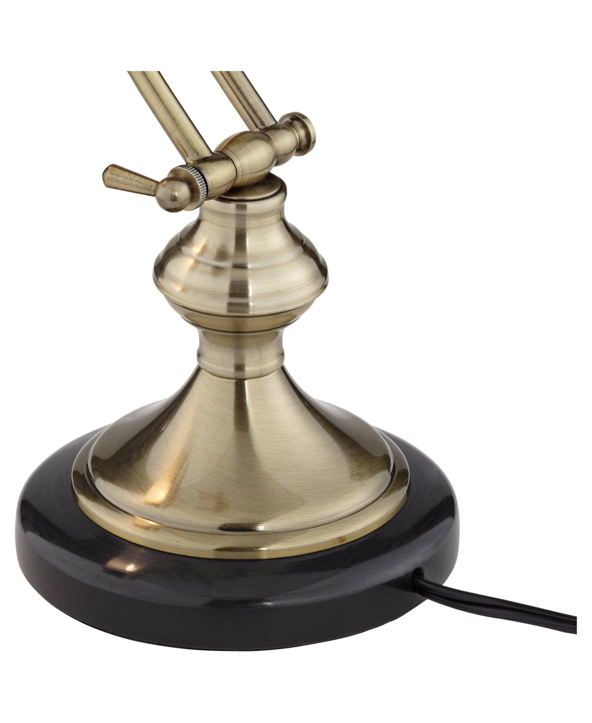 Traditional Piano Banker Desk Lamp High Antique BrassMetal Shade Adjustable Arm Decor for Living Room Bedroom House Bedside Nightstand Home