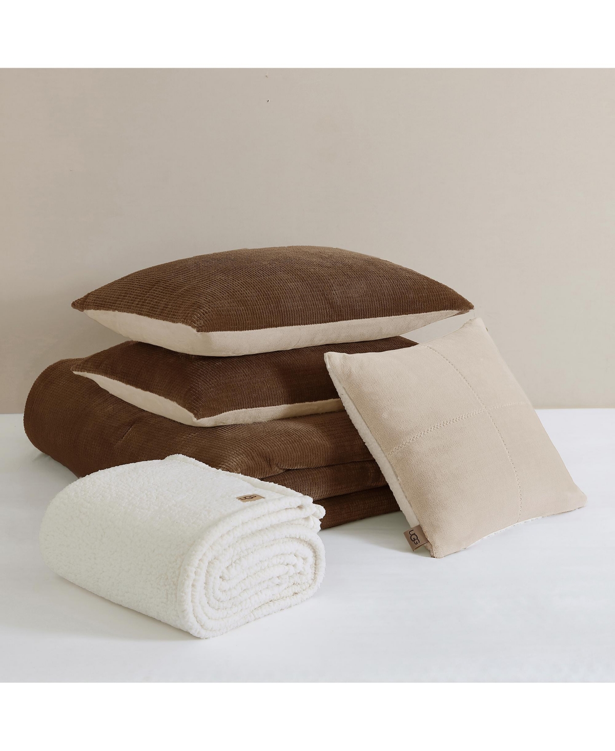 Ugg Brody Reversible 5-pc. Comforter Set, Full/queen In Brown