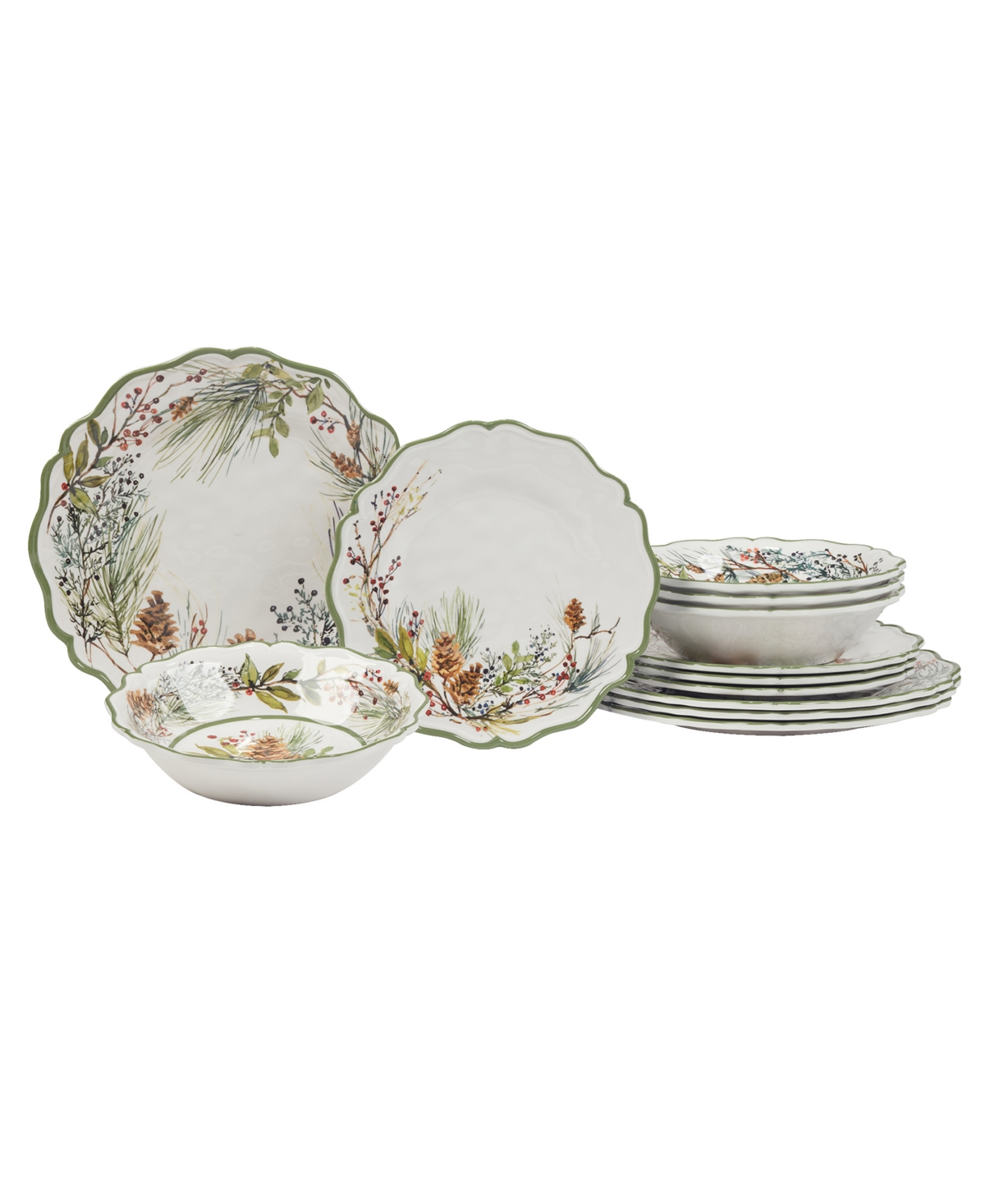 Certified International Winters Forest 12-pc. Melamine Dinnerware Set, Service For 4 In Micscellaneous