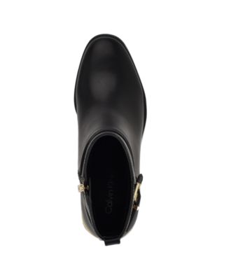 Women's Jasen Buckle Strap Block Heel Booties