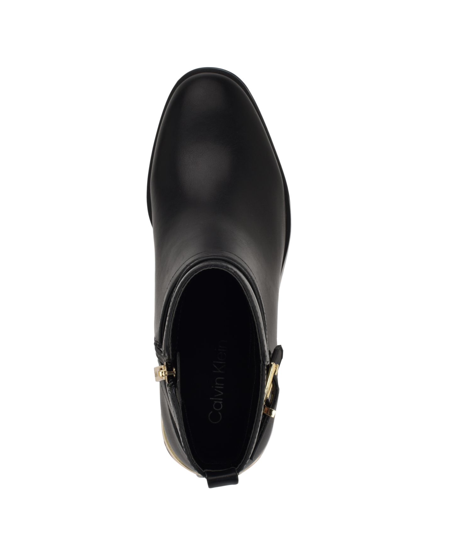 Женские ботинки Calvin Klein Jasen Buckle Strap Block Heel Booties, цвет: Чёрный, вариант 1 — фото 4