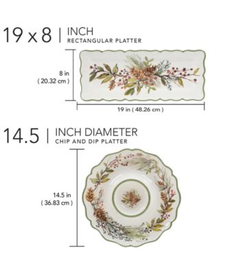 Winters Forest 2-Pc. Melamine Appetizer Set