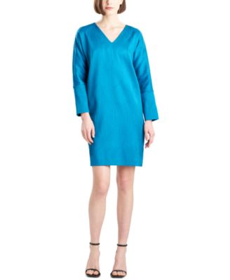 Natori - Women's Long-Sleeve V-Neck Jacquard Dress