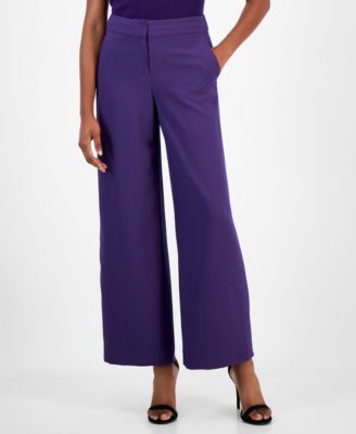 Tahari ASL - Women's Wide-Leg Mid-Rise Pants