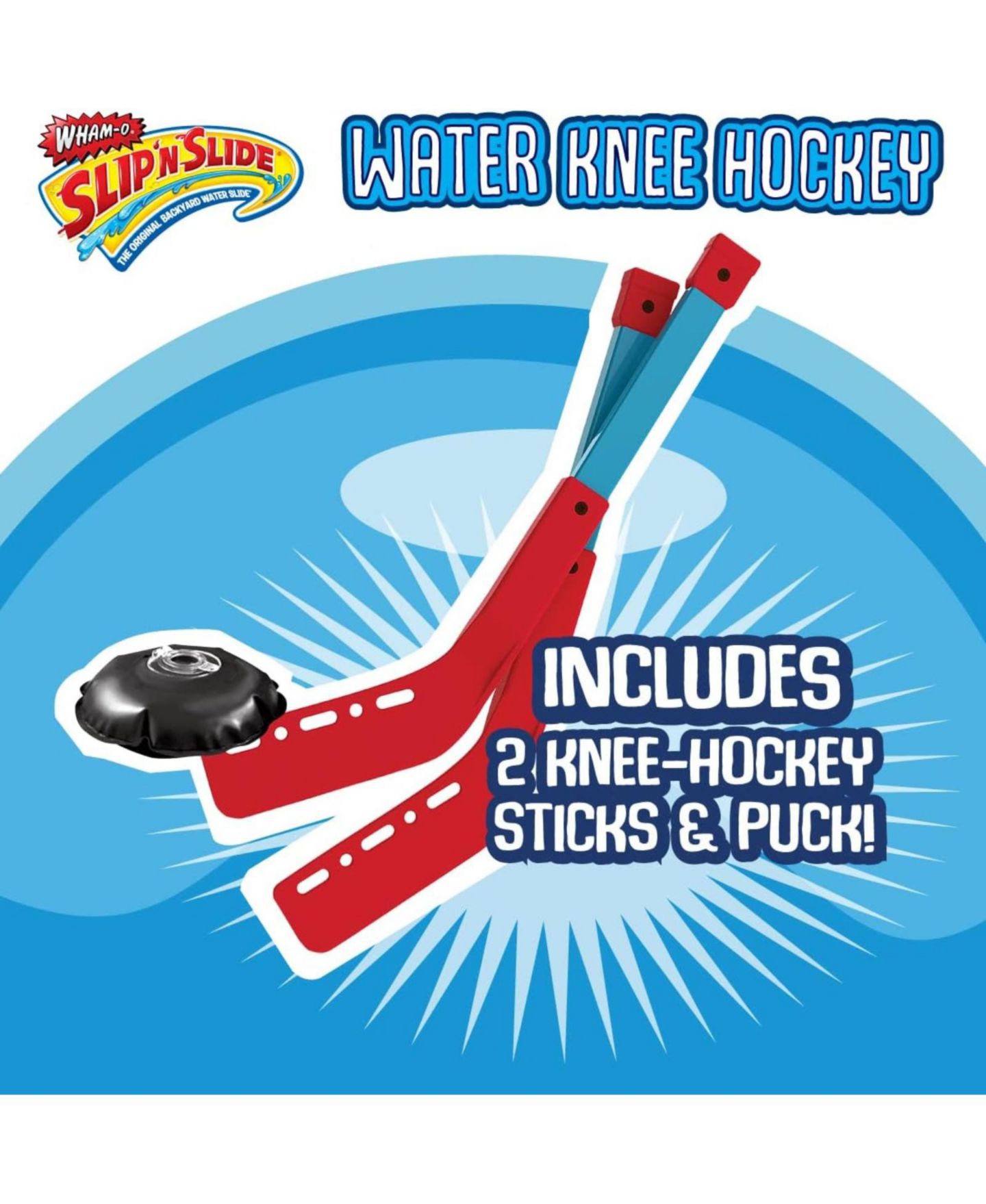 Детские игрушки Wham-o Slip N Slide Water Knee Hockey Goals Set for Lawn Backyard, цвет: Белый — фото 2