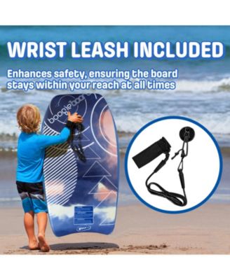 33" Fiber Clad Body Board for Beachwith Wrist Leash , Lightweight Boogie Boards with EPS Core