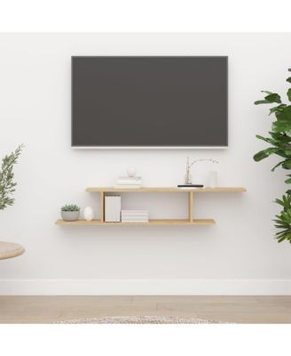 Wall-Mounted TV Shelf Sonoma Oak 49.2"x7.1"x9.1" Engineered Wood