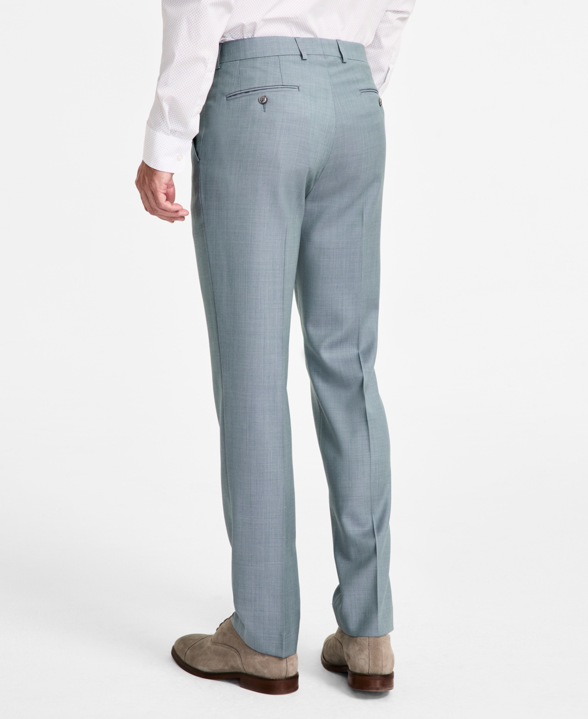 Calvin Klein Men's Slim-fit Wool Blend Suit Pants In Green