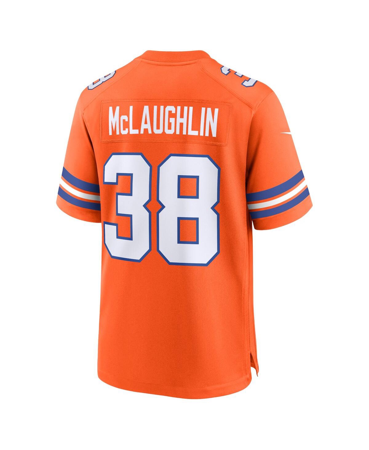 Nike Men's Jaleel McLaughlDenver Broncos Mile High Collection 1977 Throwback Player Game Jersey - Orange