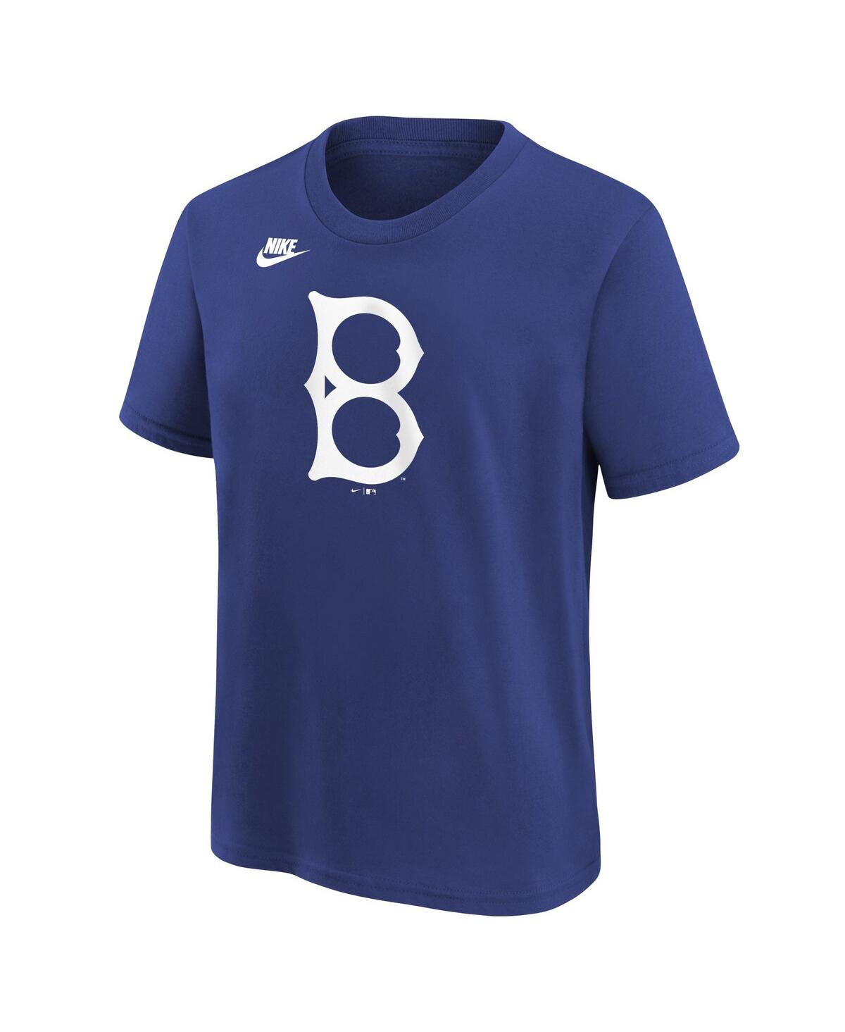 Nike Big Boys and GirlsBrooklyn Dodgers Cooperstown Collection Team Logo T-Shirt - Royal