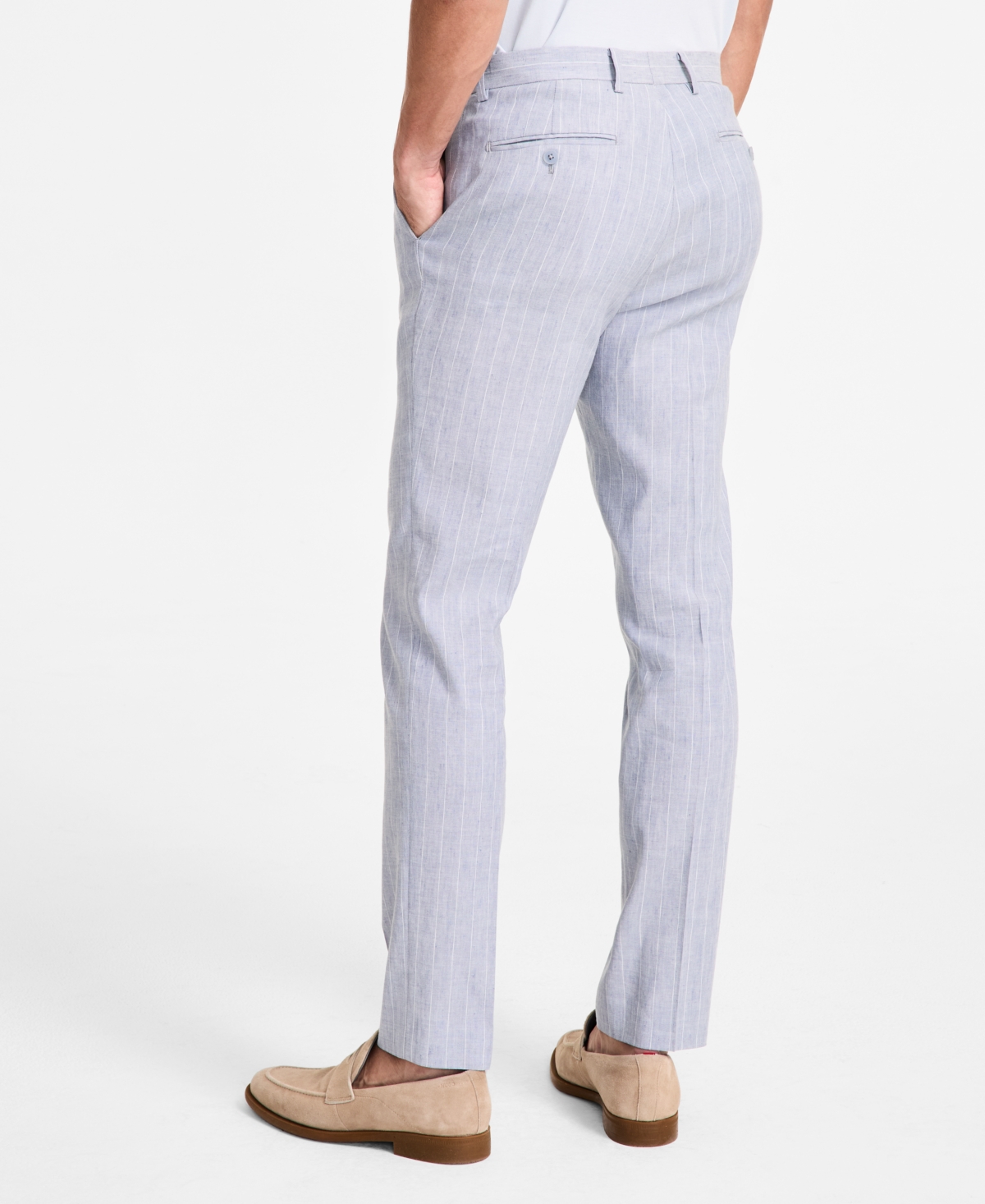 Calvin Klein Men's Slim-fit Suit Pants In Blue