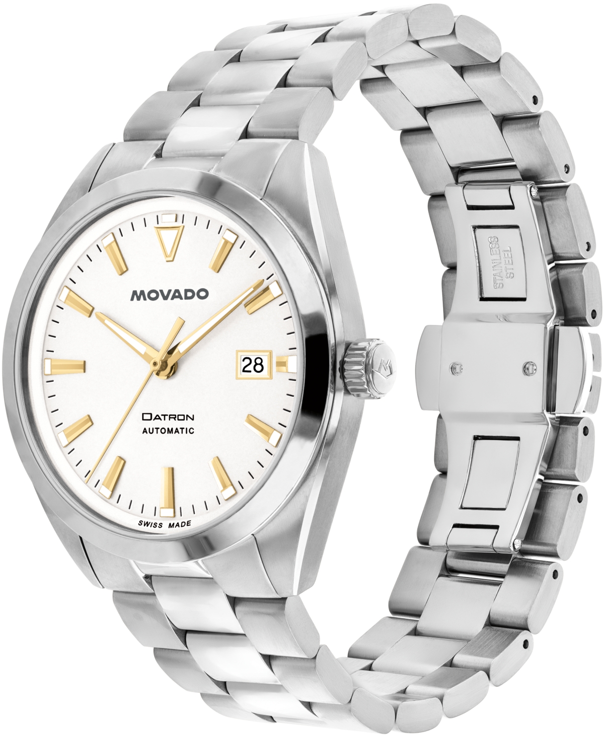 Movado Men's Datron Swiss Automatic Stainless Steel Watch 40mm In Silver-tone