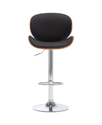 Bar Stool Black Faux Leather