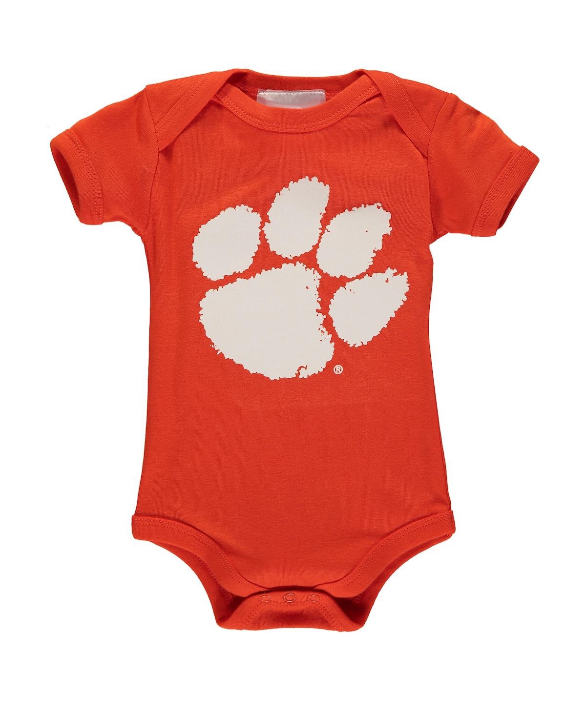 Two Feet Ahead Baby Boys And Girls Orange Clemson Tigers Big Logo Bodysuit In Orange